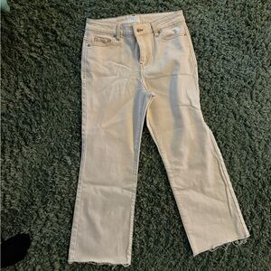 Time and Tru Women's Cream Straight Leg Jeans